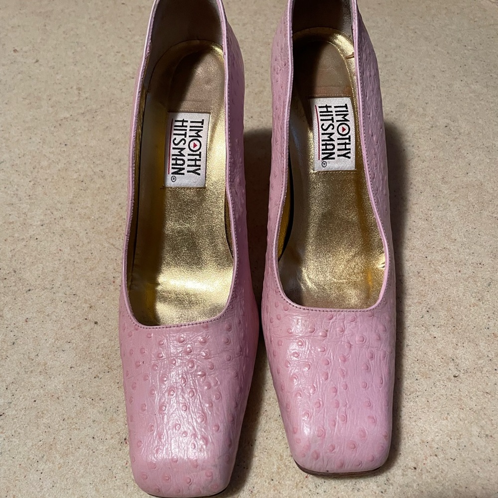 Timothy Hitsman Pink Textured Heels
